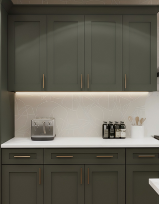 Aston Green - 24"W × 42"H Diagonal Corner Wall Cabinet - homecabinets