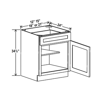Aston Green - 15"W Standard Base Cabinet