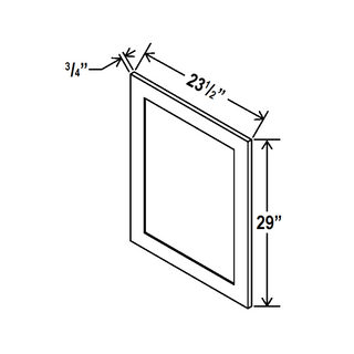 Iron Black - 23-1/2"W × 29"L Base Decorative Door Panel