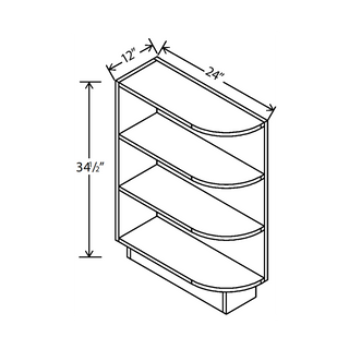 Treasure Chest - 12"W Open Shelf Base End Cabinet