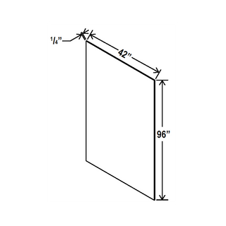 Iron Black - 42"W × 96"L Finished Plywood Panel