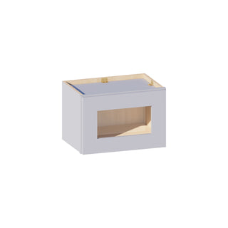 Dove Gray - 18"W × 12"H Glass-Door Wall Cabinet