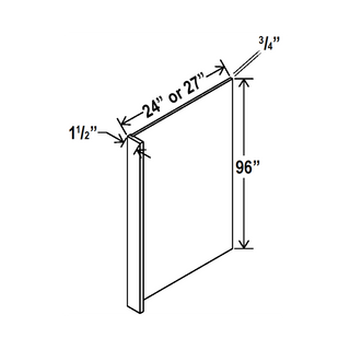 Aston Green - 24"W × 96"L Refrigerator End Panel