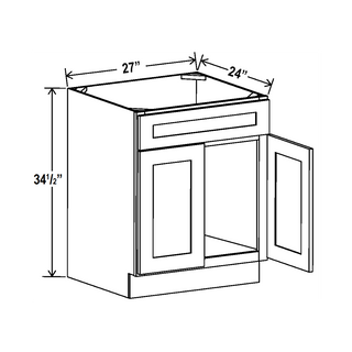 Aston Green - 27"W Sink Base Cabinet