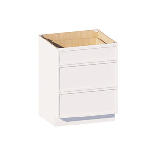 Slim Dove White - 27"W Drawer Base Cabinet