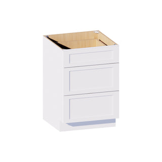 Classic White - 24"W Vanity Drawer Base Cabinet