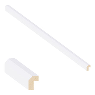 Classic White - 2"W × 96"L Angled Light Rail Molding