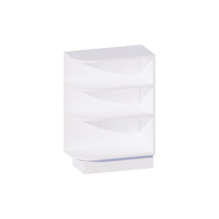 Classic White - 12"W Open Shelf Base End Cabinet