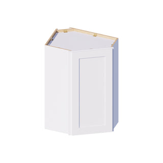Classic White - 27"W × 36"H Diagonal Corner Wall Cabinet