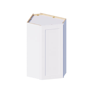 Classic White - 27"W × 42"H Diagonal Corner Wall Cabinet