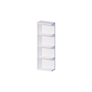 Classic White - 6"W × 36"H Open Shelf Wall End Cabinet