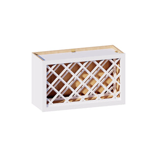 Classic White - 30"W × 18"H Wine Rack Wall Cabinet