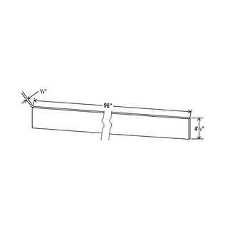 Double Dove White - 4-1/2"W × 96"L Toe Kick