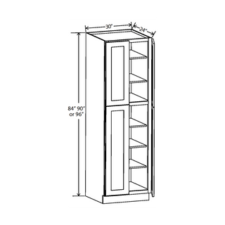 Aston Green - 24"W × 84"H Tall Pantry Cabinet