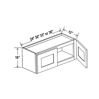 Aston Green - 33"W × 18"H Standard Wall Cabinet