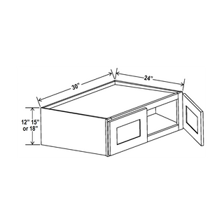 Aston Green - 30"W × 15"H Deep (24") Wall Bridge Cabinet