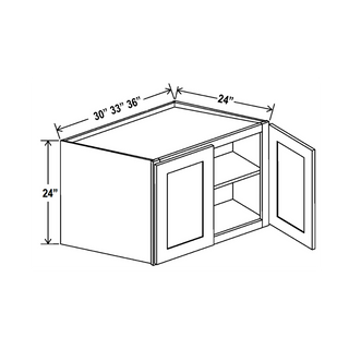 Aston Green - 33"W × 24"H Deep (24") Wall Bridge Cabinet