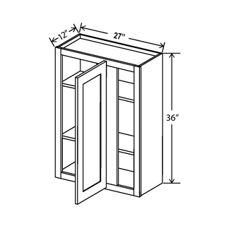 Aston Green - 27"W × 36"H Blind Corner Wall Cabinet