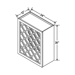 Aston Green - 24"W × 30"H Wine Rack Wall Cabinet