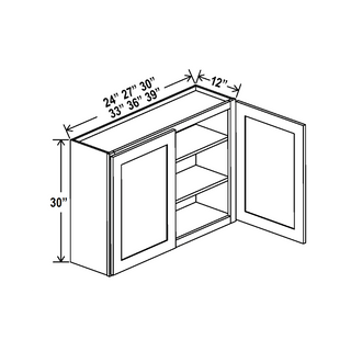 Classic White - 30"W × 30"H Standard Wall Cabinet - homecabinets