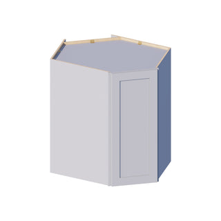 Dove Gray - 24"W × 36"H Diagonal Corner Wall Cabinet - homecabinets