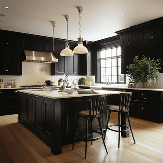 Ebony Black Shaker Sample Door - homecabinets