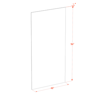 HA - BP48x96 - 1/4: Ash Gray Shaker 48"W x 96"H x 1/4"D Base End Skin Panel - homecabinets