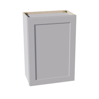 HA - W2130: Ash Gray Shaker 21"W x 30"H 1 Door & 2 Shelves Standard Wall Cabinet - homecabinets