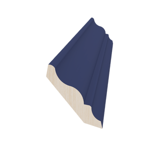 HB - CM6: Indigo Blue Shaker 96"W x 3 - 1/2"H x 2 - 1/2"D Crown Molding - homecabinets