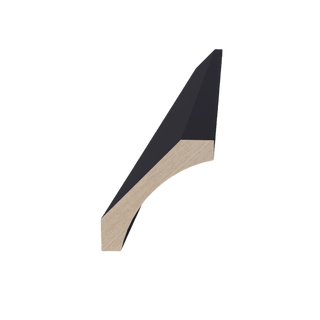 HE - CM4: Ebony Black Shaker 96"W x 2 - 1/2"H x 2 - 1/2"D Crown Molding - homecabinets