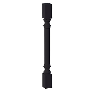 HE - RP336: Ebony Black Shaker 03"W x 36"H x 03"D Round Roman Pillar - homecabinets