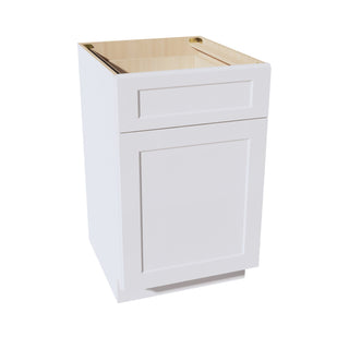 HF - B21: Frost White Shaker 21" 1 Drawer 1 Door Standard Base Cabinet - homecabinets