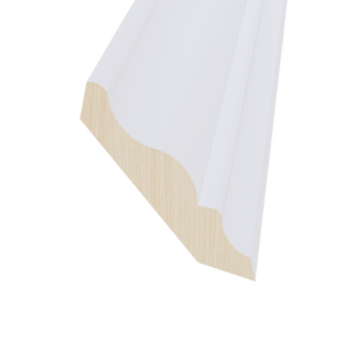 HF - CM6: Frost White Shaker 96"W x 3 - 1/2"H x 2 - 1/2"D Crown Molding - homecabinets