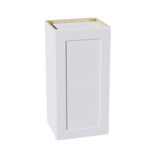 HF - W1530: Frost White Shaker 15"W x 30"H 1 Door & 2 Shelves Standard Wall Cabinet - homecabinets