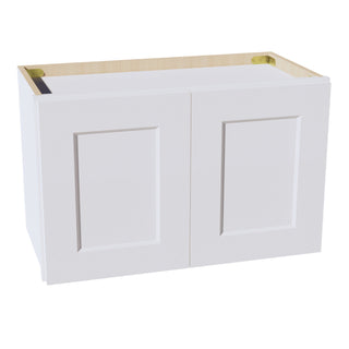 HF - W2415: Frost White Shaker 24"W x 15"H 2 Doors Standard Wall Bridge Cabinet - homecabinets