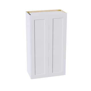 HF - W2442: Frost White Shaker 24"W x 42"H 2 Doors & 3 Shelves Standard Wall Cabinet - homecabinets