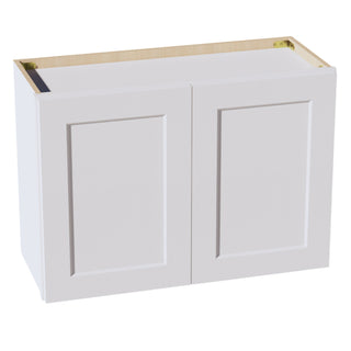 HF - W3021: Frost White Shaker 30"W x 21"H 2 Doors Standard Wall Bridge Cabinet - homecabinets