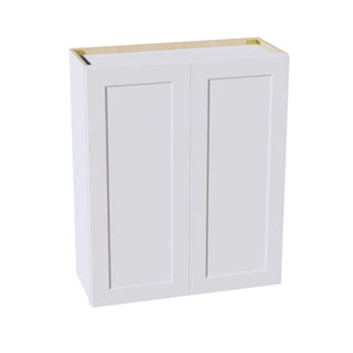 HF - W3036: Frost White Shaker 30"W x 36"H 2 Doors & 2 Shelves Standard Wall Cabinet - homecabinets