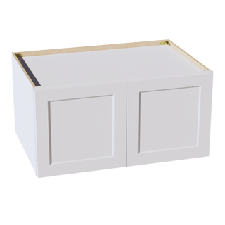 HF - W361824: Frost White Shaker 36"W x 18"H x 24"D 2 Doors Standard Bridge Wall Cabinet - homecabinets