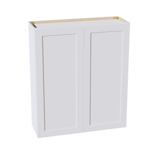 HF - W4242: Frost White Shaker 42"W x 42"H 2 Doors & 3 Shelves Standard Wall Cabinet - homecabinets