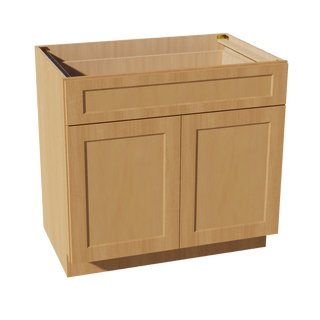 HT - B36: Timber Wood Shaker 36" 1 Drawer 2 Doors Standard Base Cabinet - homecabinets
