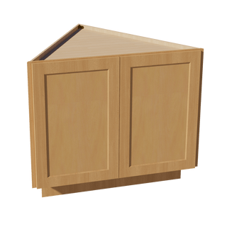 HT - BEC24: Timber Wood Shaker 24" 2 Full Height Door Angled End Base Cabinets - homecabinets