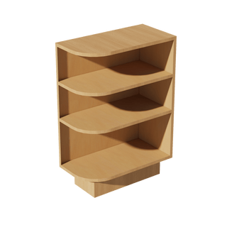 HT - BES12R: Timber Wood Shaker 12" 4 Shelves End Shelf Corner Base Cabinets (Right Open) - homecabinets