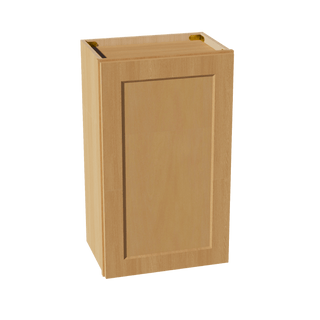 HT - W1830: Timber Wood Shaker 18"W x 30"H 1 Door & 2 Shelves Standard Wall Cabinet - homecabinets