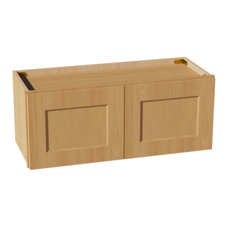 HT - W3012: Timber Wood Shaker 30"W x 12"H 2 Doors Standard Wall Bridge Cabinet - homecabinets
