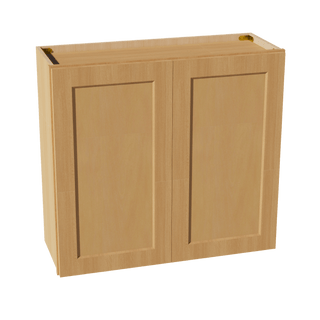 HT - W3330: Timber Wood Shaker 33"W x 30"H 2 Doors & 2 Shelves Standard Wall Cabinet - homecabinets