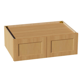 HT - W361224: Timber Wood Shaker 36"W x 12"H x 24"D 2 Doors Standard Bridge Wall Cabinet - homecabinets