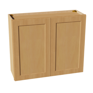 HT - W3630: Timber Wood Shaker 36"W x 30"H 2 Doors & 2 Shelves Standard Wall Cabinet - homecabinets