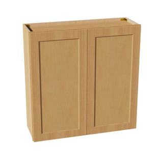 HT - W3636: Timber Wood Shaker 36"W x 36"H 2 Doors & 2 Shelves Standard Wall Cabinet - homecabinets