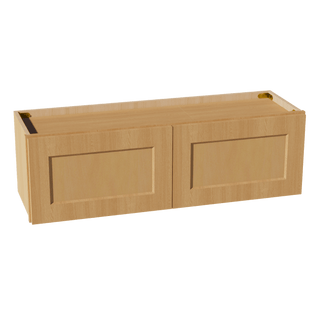 HT - W3912: Timber Wood Shaker 39"W x 12"H 2 Doors Standard Wall Bridge Cabinet - homecabinets